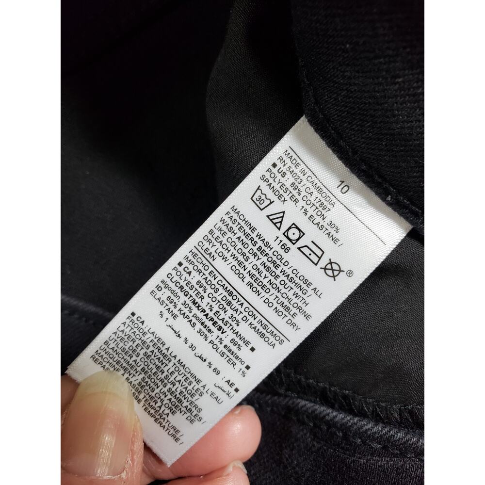 Old Navy Jeans Size 10 Womens Black Stretch Pants Denim Mid Rise Bootcut - Picture 4 of 12